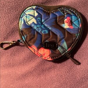 Heart-Shaped Floral LUG Coin Purse